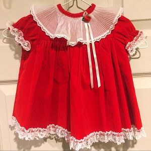 Vintage velvet holiday dress 6-9 months